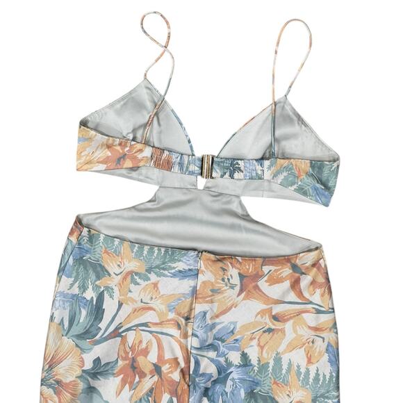 Floral Maxi Dress in Blue and Orange - Picture 6 of 8